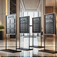 Stop and information signs