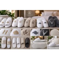 Branded and embroidered slipper options