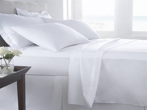 SHEET 160X280 Hotel Plain Mixed fiber 50% cotton - 50% polyester 160g / m2