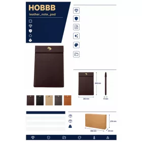 HOBBB Landet leather-effect desk writing folder