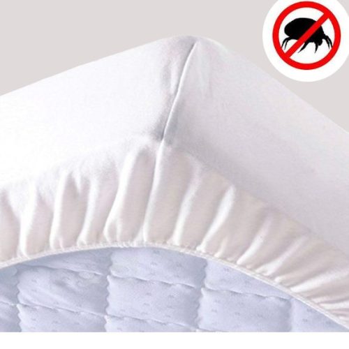MATTRESS PROTECTOR WATERPROOF Round rubber Mite-free - Cotton jersey top 90x200 cm + 30 cm
