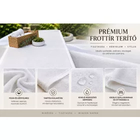 Quivera washcloth with fan embroidery, 23x30 cm