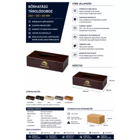HOBBB Snøde leather-effect tissue box holder