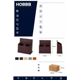 HOBBB Aakirkeby leather-effect remote control holder