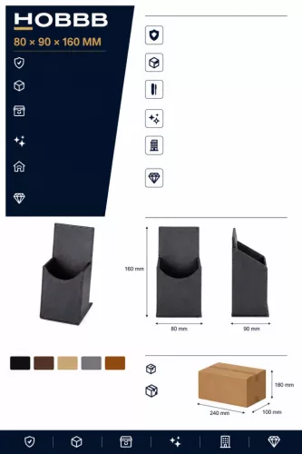 HOBBB Nexø leather-effect remote control holder