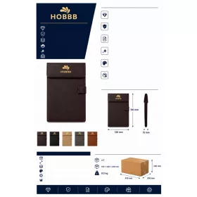 HOBBB Bregninge leather-effect folder / notepad holder