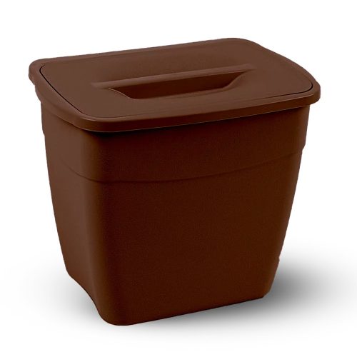 Planet Koala trash can with lid 6L (Hanging Bucket) brown color
